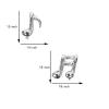 10 PCS Musical Note Aluminum Foil Balloons Guitar Silver Happy Birthday Balloons Banner Music Party Decorations for Themed Party, Birthday, Home Outdoor Celebrations view 3