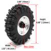 HOBBYSOUL 2.2'' Mud Slingers Tires 124mm & 2.2 Beadlock Wheels Adjustable 4 Offsets Rims for 1/10 RC Crawler Trail TRX4 SCX10 Gen8 Capra Wraith, HS701208 view 2