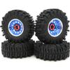 HOBBYSOUL 124mm Tall Mud Slingers Tires 2.2 Beadlock Wheels Set, Adjustable 4 Offset Rims & Soft Sticky Tyre for 1/10 RC Crawler Trail TRX4 SCX10 Capra, HS701210 view 1