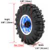 HOBBYSOUL 124mm Tall Mud Slingers Tires 2.2 Beadlock Wheels Set, Adjustable 4 Offset Rims & Soft Sticky Tyre for 1/10 RC Crawler Trail TRX4 SCX10 Capra, HS701210 view 2