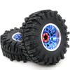 HOBBYSOUL 124mm Tall Mud Slingers Tires 2.2 Beadlock Wheels Set, Adjustable 4 Offset Rims & Soft Sticky Tyre for 1/10 RC Crawler Trail TRX4 SCX10 Capra, HS701210 view 4