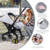 Car Seat Covers for Babies, Original Infant Car Seat Cover for Boys Girls, Kick-Proof Carseat Canopy with Adjustable Breathable Mesh Peep Window & Pocket, Universal Carrier Cover Newborn Shower Gift view 4