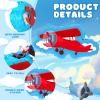 Seematn Airplane Piata Plane Piata Bundle with a Blindfold, Bat and Confetti Birthday Party Supplies for 4th of July Patriotic Veterans Birthday Party view 3
