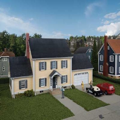 Walthers Cornerstone 933-4154 HO Scale Executive House - Kit - 9-15/16 x 5 x 4-3/4" 25.2 x 12.7 x 12cm