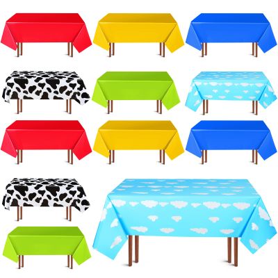 Hosuly 12 Pcs Story Tablecloth Table Cover Story Birthday Party Decorations Boy Baby Shower Decorations Inspired Party Supplies, 54 x 108 Inch (Bright Style)
