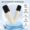 YLL Mini Karaoke Machine with 2 Wireless Microphones for Kids Adults, Portable Bluetooth Speaker Gift for Girls Toys 4, 5, 6, 7, 8, 10, 12+ Years Old Teens Birthday(Beige) view 3