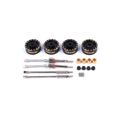 RCAWD 4pcs 9g Brass Hex Weights Extended 4mm Cvd Driveshaft for Axial 1-24 Scx24 Deadbolt Chevrolet Wrangler Gladiator Bronco Crawlers Upgrade Parts