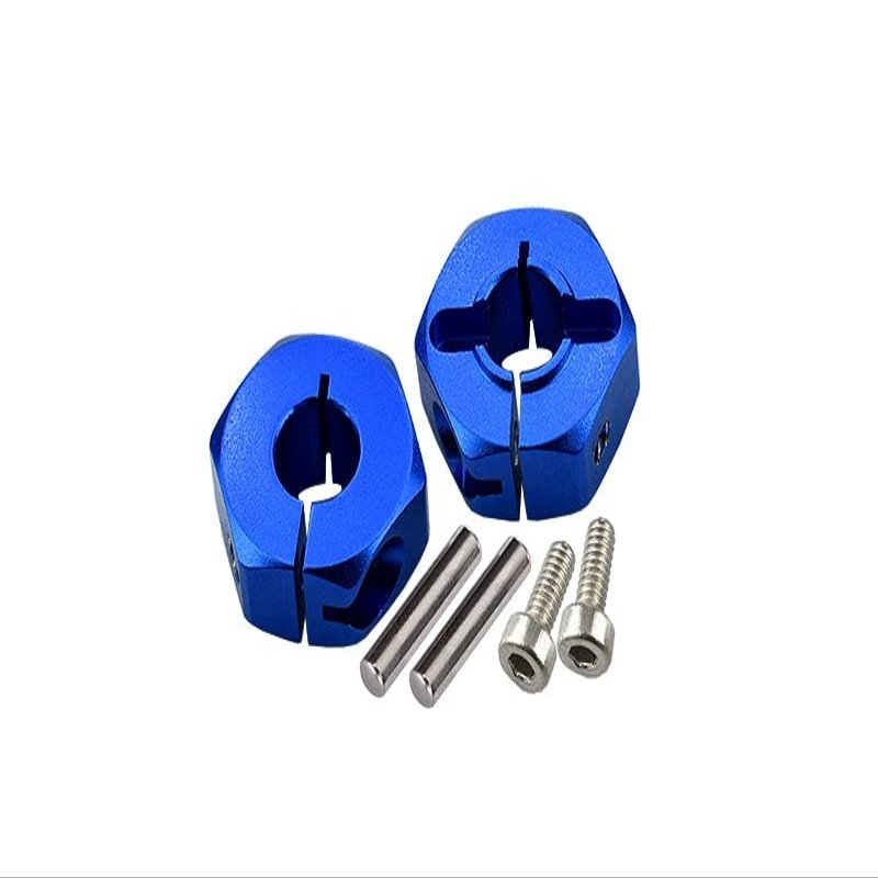 Aluminum Rear Wheel Hex Adapter for Tamiya 1:10 DT-03 R/C Car Upgrades - Blue