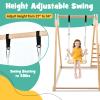 OLAKIDS Indoor Jungle Gym 4 in 1 Foldable Toddler Wooden Montessori Baby Climbing Toys with Swing Slide Ramp Ladder for Kids Playground Climb Activity Play Structure view 4