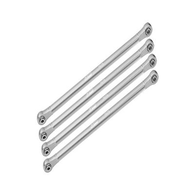 Aluminum 7075-T6 Upper Link Bar Set for Losi 1:8 LMT 4WD Solid Axle Monster Truck LOS04022 / LMT Grave Digger/Son-uva Digger LOS04021 Upgrades - Silver