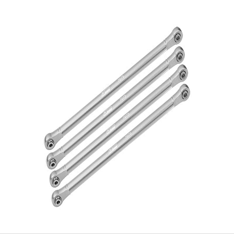 Aluminum 7075-T6 Upper Link Bar Set for Losi 1:8 LMT 4WD Solid Axle Monster Truck LOS04022 / LMT Grave Digger/Son-uva Digger LOS04021 Upgrades - Silver