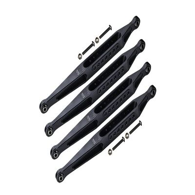 Aluminum 7075-T6 Lower Link Bar Set for Losi 1:8 LMT 4WD Solid Axle Monster Truck LOS04022 / LMT Grave Digger/Son-uva Digger LOS04021 Upgrades - Black