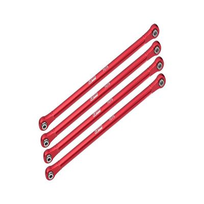 Aluminum 7075-T6 Upper Link Bar Set for Losi 1:8 LMT 4WD Solid Axle Monster Truck LOS04022 / LMT Grave Digger/Son-uva Digger LOS04021 Upgrades - Red