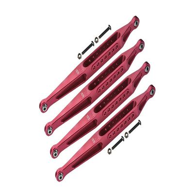 Aluminum 7075-T6 Lower Link Bar Set for Losi 1:8 LMT 4WD Solid Axle Monster Truck LOS04022 / LMT Grave Digger/Son-uva Digger LOS04021 Upgrades - Red