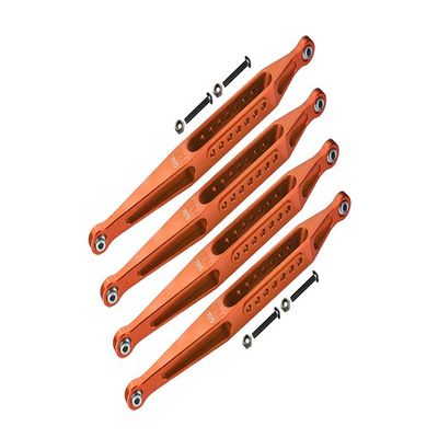Aluminum 7075-T6 Lower Link Bar Set for Losi 1:8 LMT 4WD Solid Axle Monster Truck LOS04022 / LMT Grave Digger/Son-uva Digger LOS04021 Upgrades - Orange