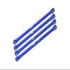 Aluminum 7075-T6 Upper Link Bar Set for Losi 1:8 LMT 4WD Solid Axle Monster Truck LOS04022 / LMT Grave Digger/Son-uva Digger LOS04021 Upgrades - Blue view 1