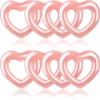Sonarun 8 Pack Inflatable Heart Shape Swimming Rings Bulk Sweet Love Swimming Pool Float Loungers Tube for Adults Summer Beach Pool Party Favors Water Toys view 1