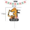 Construction Cake Topper for Boys Girls 3rd Happy Birthday Construction Theme Party Supplies Yellow Glitter Building Truck Tractor Crane Excavator 3 Cake Decorations view 4