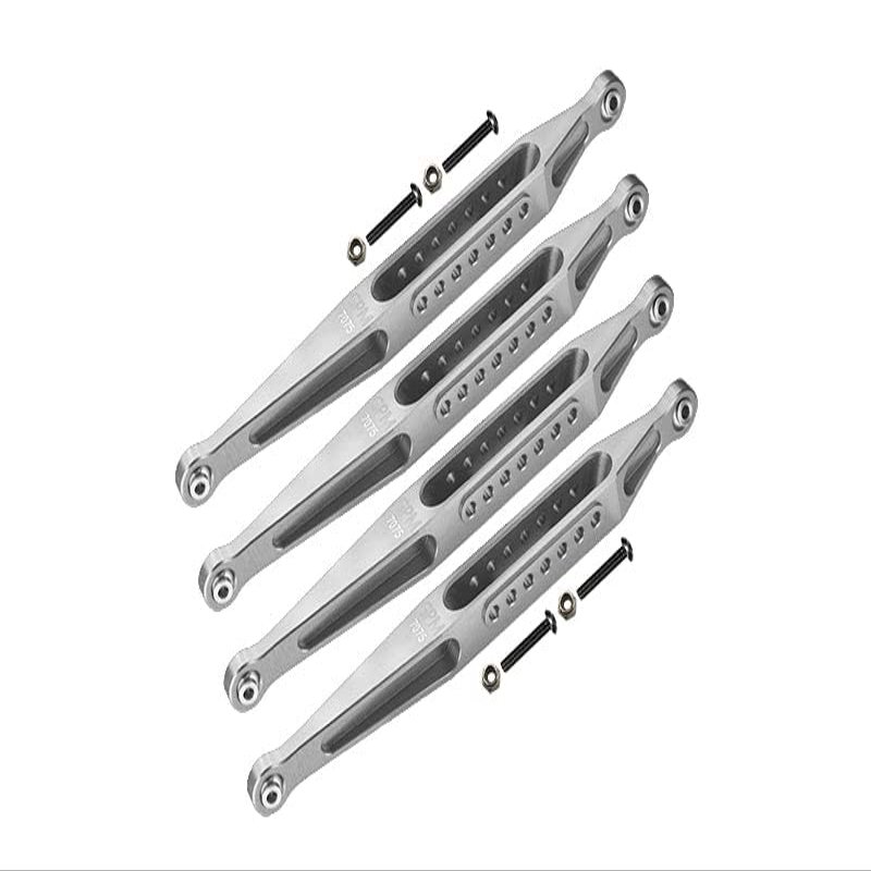 Aluminum 7075-T6 Lower Link Bar Set For Losi 1:8 LMT 4WD Solid Axle Monster Truck LOS04022 / LMT Grave Digger/Son-uva Digger LOS04021 Upgrades - Silver