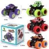 AHYCS Monster -Truck -Toys, Friction Powered Monster Trucks for Boys, Push and Go Vehicles Toy for Kids, Inertia Vehicle, Stunt On-Road Vehicle, Great for Birthday Party Gift for Boys Girls (Red) view 3