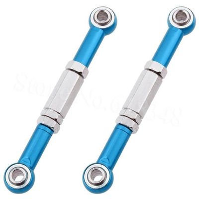 2pcs/lot RC Upgrade Parts Alum Rear Upper Steering Linkage for FS Racing 1/10 Desert Buggy 53625 53632 Baja - (Color: Blue)