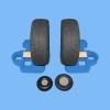 1 Pair EVA Sponge Wheel Stop Rack/EVA Sponge Wheel Fixing Rack/Wheel Fixing Rack/Anti-Go Position RC Model Accessories - (Color: 105x90x20mm) view 3