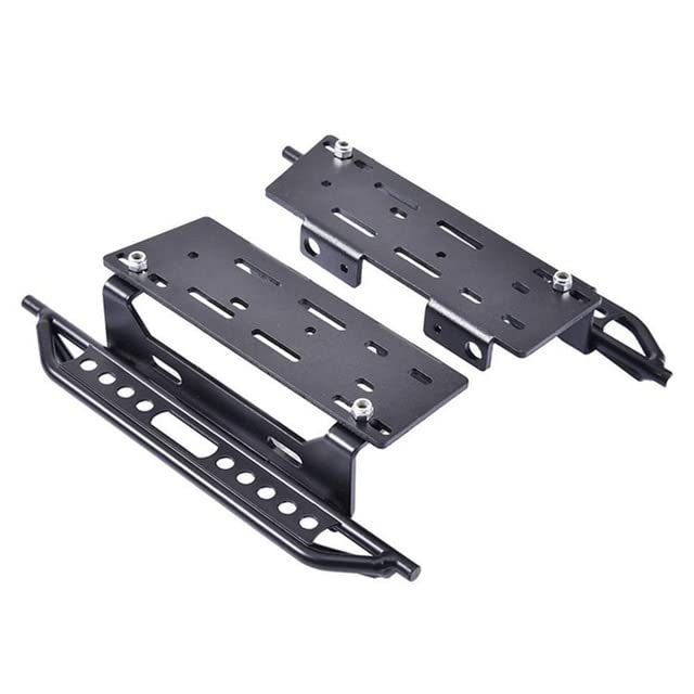 2 Piece for SCX10 90046 1:10 Climbing Car Metal Simulation Side Pedal Replacement 313Mm - (Color: Black)
