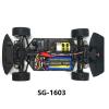 1X Chassis Body Frame Board for SG 1603 SG 1604 SG1603 SG1604 & 2Pcs Rear Wheel Seat Hub Carrier - (Color: Black) view 4