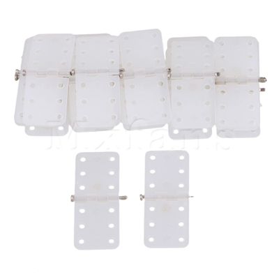20Pcs Beige Foldable Rectangle Pinned Hinges for RC Airplane Aircraft