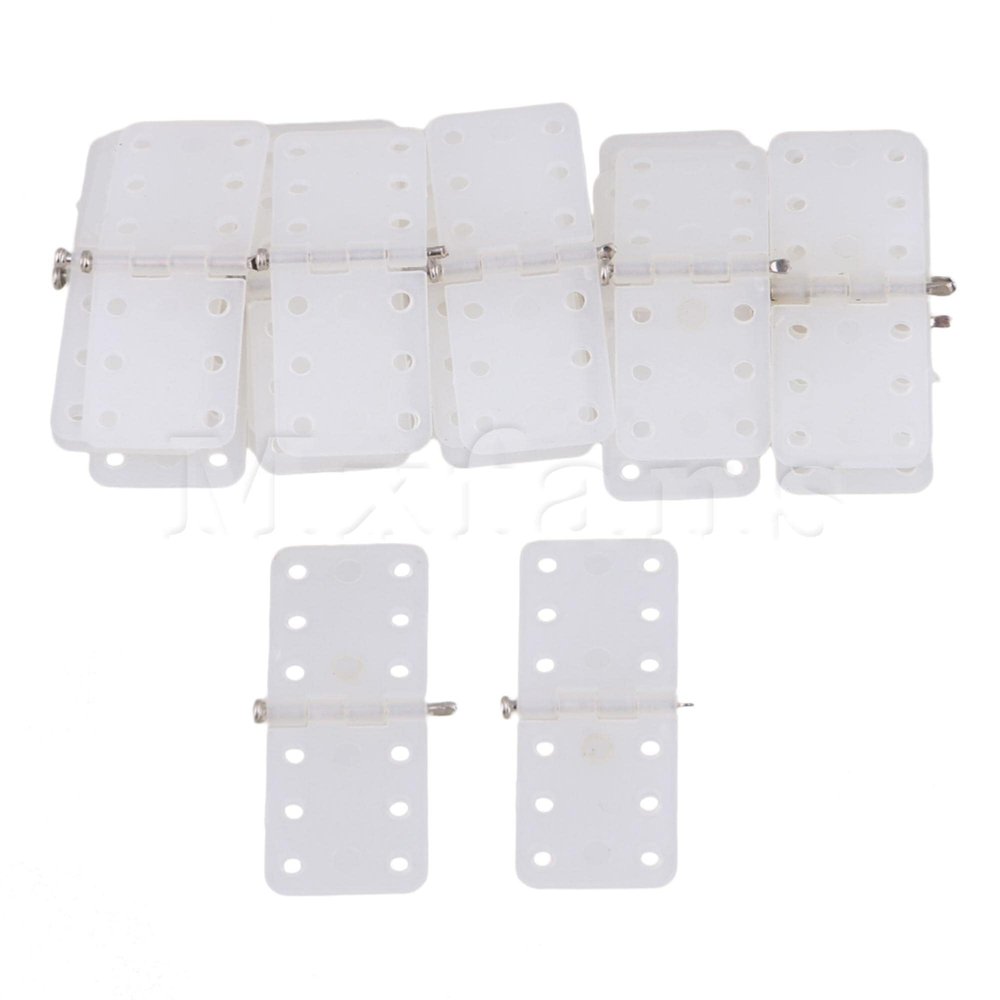 20Pcs Beige Foldable Rectangle Pinned Hinges for RC Airplane Aircraft