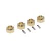 4PCS 3MM Brass Hex Adapter for 1/24 AXIAL SCX24 AXI 90081 RC Car Accessories - (Color: Yellow) view 4