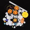 78pcs Gearbox Toy Robot Motor Plastic Gear DIY Model Accessories Bevel Gear Standard Gear Axle Belt Bushing|Parts & Accessories| - - (Color: 78PCS) view 4