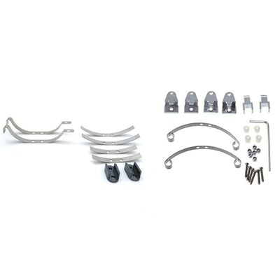 2 Set RC Car Part: 1 Set Steel Leaf Spring Suspension Set & 1 Set Steel Shock Absorber Leaf Springs Suspension - (Color: Silver)