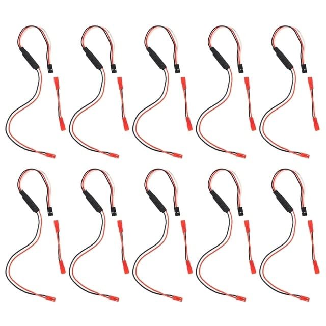 10X Winch CH3 3 Ways Control Line Panel Remote Controller Receiver Cable for 1/10 RC Crawler Axial SCX10 TRAXS RTX4 - (Color: As Shown in Color)