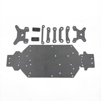 for WTY Remote Control Car 144001 144002 Frame Accessories Metal Upgrade Modified Carbon Fiber Bottom - (Color: Black)