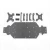 for WTY Remote Control Car 144001 144002 Frame Accessories Metal Upgrade Modified Carbon Fiber Bottom - (Color: Black) view 2