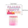 Pajama Theme Party Pajama Slumber Party Decorations Sleepover Party Decorations Includes Pajama Theme Banner Cake Topper Cupcake Toppers Balloons for Girls Spa Party Supplies view 3