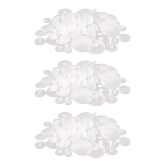 3X 58 Styles Plastic Gears Cog Wheels All The Module 0.5 Robot Parts DIY Necessary - (Color: White)