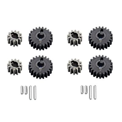 for FMS FCX24 4 Set Metal Portal Axle Portal Gear Set 21T 12T 1/24 RC Crawler Car Upgrades Parts Kit - (Color: As Shown)