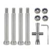 4Pcs Front Suspension Arm Steel Threaded Hinge Pin for 1/5 TRAXS X-maX 8S RC Car Upgrade Parts Accessories - (Color: Silver) view 1