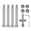 4Pcs Front Suspension Arm Steel Threaded Hinge Pin for 1/5 TRAXS X-maX 8S RC Car Upgrade Parts Accessories - (Color: Silver) view 2