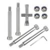 4Pcs Front Suspension Arm Steel Threaded Hinge Pin for 1/5 TRAXS X-maX 8S RC Car Upgrade Parts Accessories - (Color: Silver) view 3