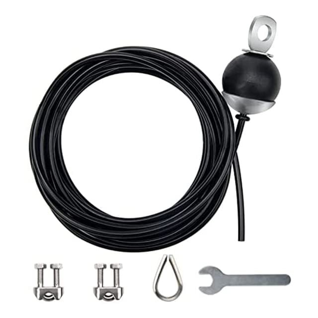 Fitness Pulley Cable,Adjustable Gym Cable Pulley System Replacement Fitness Cable for Pulley,5Mm Pulley Cable for Gym - (Color: Black)