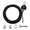 Fitness Pulley Cable,Adjustable Gym Cable Pulley System Replacement Fitness Cable for Pulley,5Mm Pulley Cable for Gym - (Color: Black) view 1