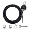 Fitness Pulley Cable,Adjustable Gym Cable Pulley System Replacement Fitness Cable for Pulley,5Mm Pulley Cable for Gym - (Color: Black) view 2