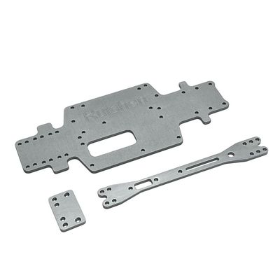 Metal Chassis Bottom Plate and Second Floor Plate for WTY 284131 K969 K979 K989 P929 1/28 RC Car Upgrade Parts,Grey| | - - (Color: Grey, CN)