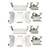 2X Stainless Steel Front Bumper Lower + Axle + Gearbox Mount Protection Skid Plate Set for AXIAL SCX10 II 90046 90047 - (Color: Silver) view 1