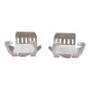 2X Stainless Steel Front Bumper Lower + Axle + Gearbox Mount Protection Skid Plate Set for AXIAL SCX10 II 90046 90047 - (Color: Silver) view 3