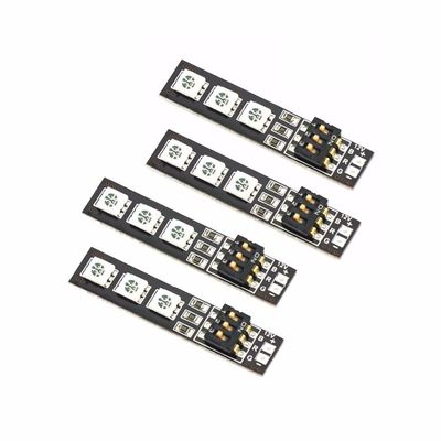 4pcs RGB 5050 LED Lights Board 7 Color 5V 12V with DIP Switch for QAV250 ZMR250 F450 Quadcopter - (Color: 12V Version)