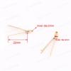 2pcs RC Boat 2mm Shafting Accessories Brass Bracket Double Arm Shaft Holder Herringbone Shelf for 1:200/350 Battleship Model DIY - (Color: Double arm) view 2
